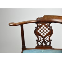 A George II Period Carved Mahogany Corner Chair