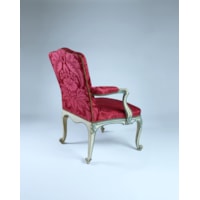 A PAIR OF GEORGE III BLUE AND WHITE PAINTED ARMCHAIRS  From Easton Neston House Attributed to John Cobb