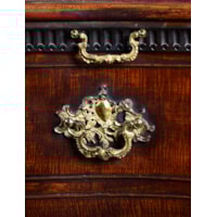 A PAIR OF GEORGE II PERIOD SERPENTINE FRONTED MAHOGANY COMMODES ATTRIBUTED TO THE WORKSHOP OF WILLIAM VILE OR WILLIAM HALLETT THE CARVING POSSIBLY BY JOHN BOSON