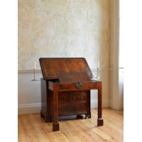 A GEORGE I PERIOD BURR WALNUT ARCHITECTS DESK