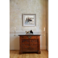 A GEORGE I PERIOD BURR WALNUT ARCHITECTS DESK