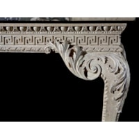 An important George II period carved and painted side table with a breccia di Medici marble top 
