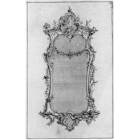 A George III giltwood mirror in the manner of Matthias Lock