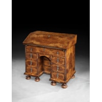 A FINE WILLIAM AND MARY SEAWEED MARQUETRY BUREAU possibly by Gerrit Jensen