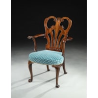 A George II Carved Mahogany Armchair