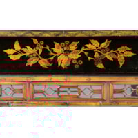 A Regency Period Japanned Centre Table with Bamboo Frieze