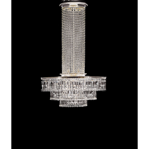 SIXTEEN-BULB GLASS CHANDELIER