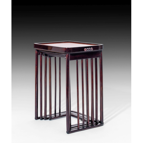 A SET OF FOUR NESTING TABLES
