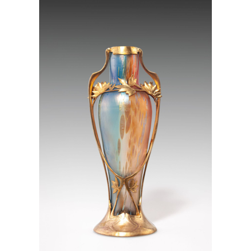 VASE WITH GILT BRASS MOUNT