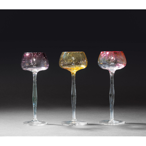 Three wine glasses