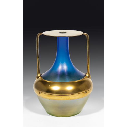 Vase with brass mount