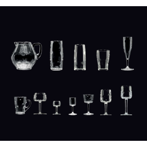 52-piece set of glassware