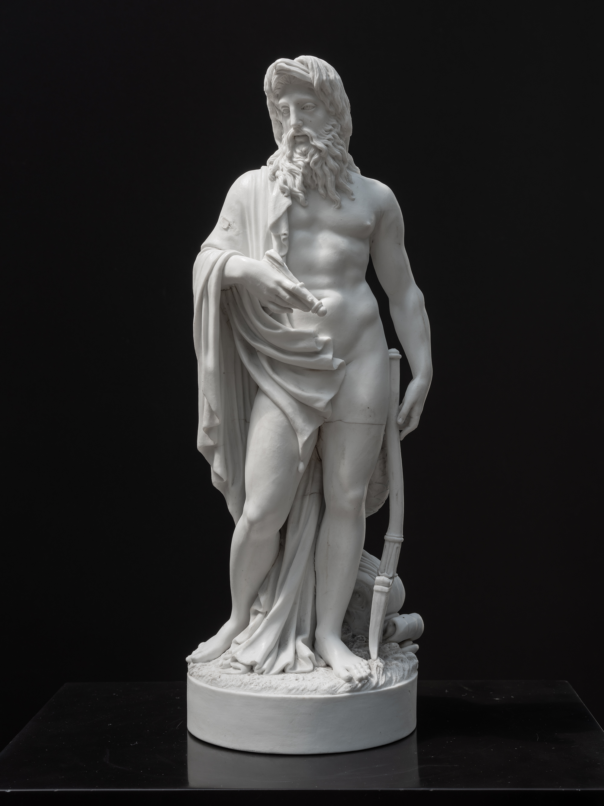 Scultura in biscuit di Nettuno
