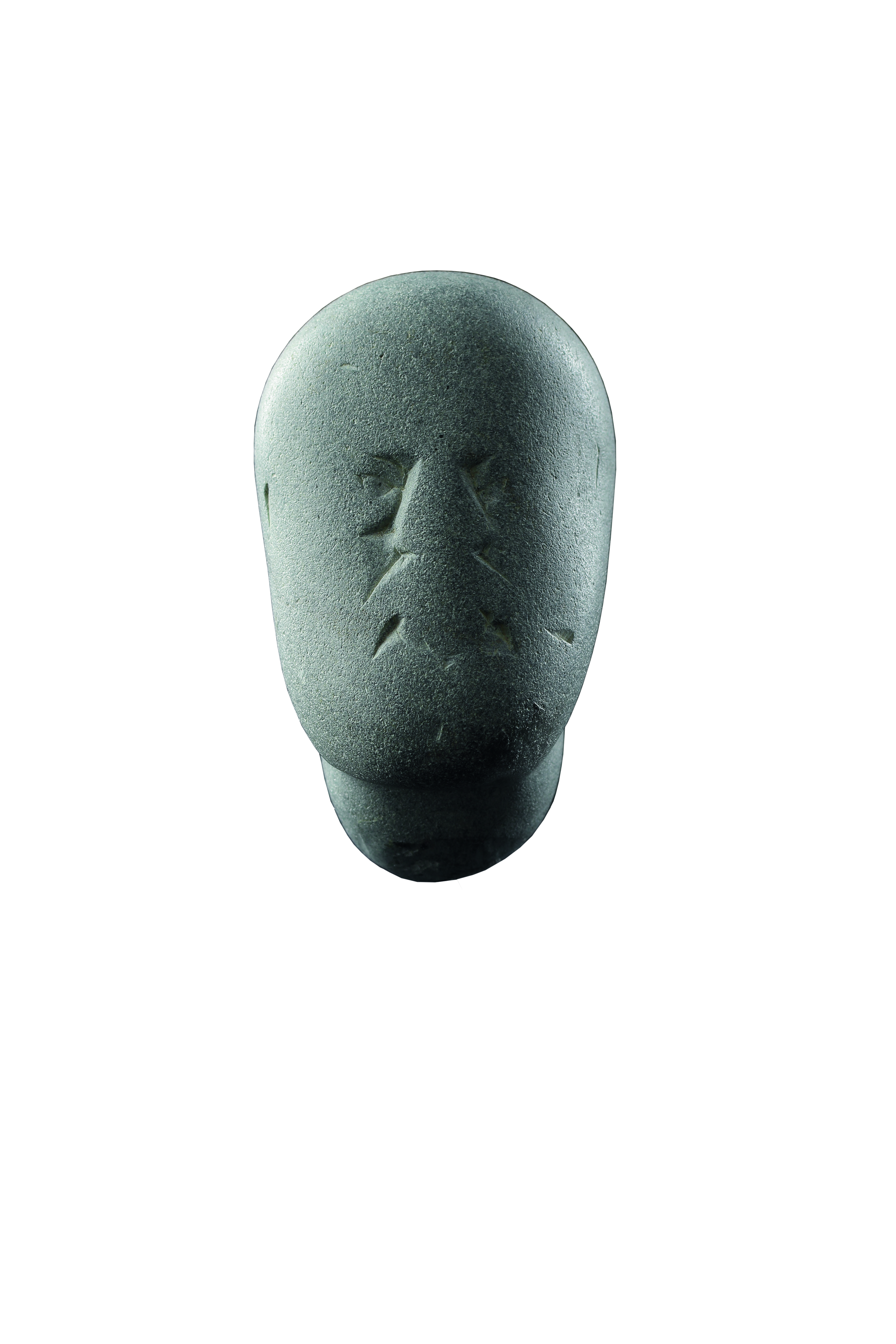 An Unusual and Small Celtic Stone Head 