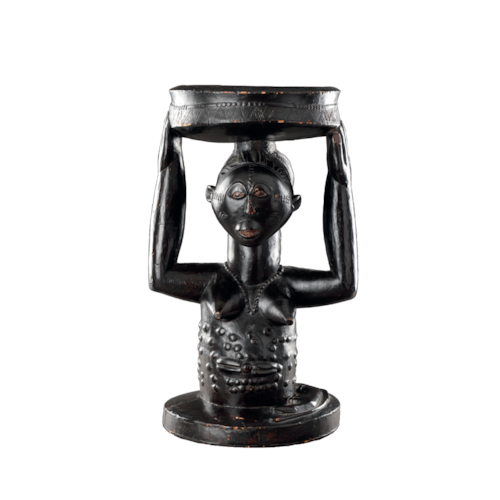 An Elegant Female ‘Caryatid’ Stool / ‘Cup Bearer’