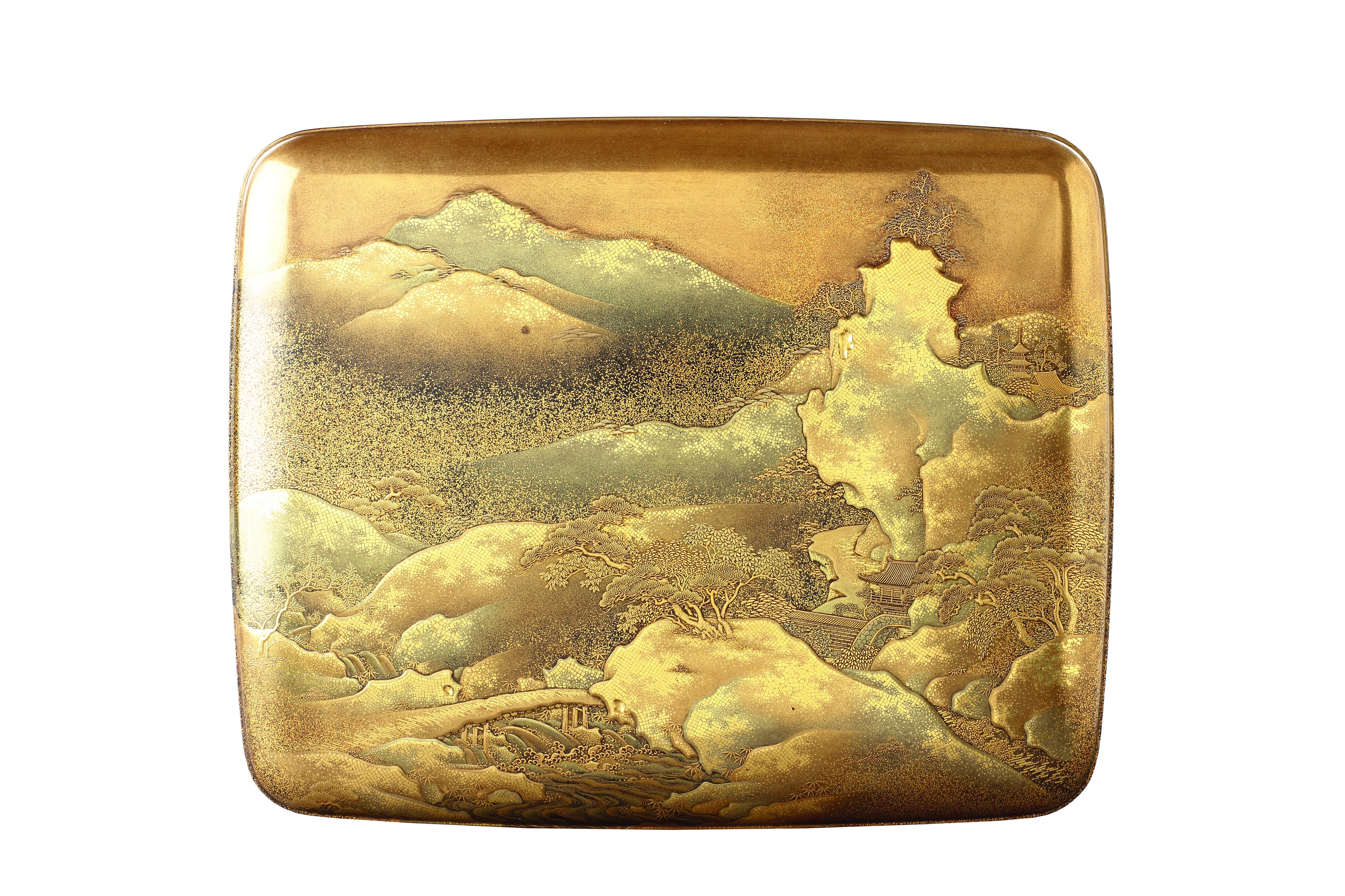 An Extremely Fine Quality Lacquer Box and Cover with Internal Tray