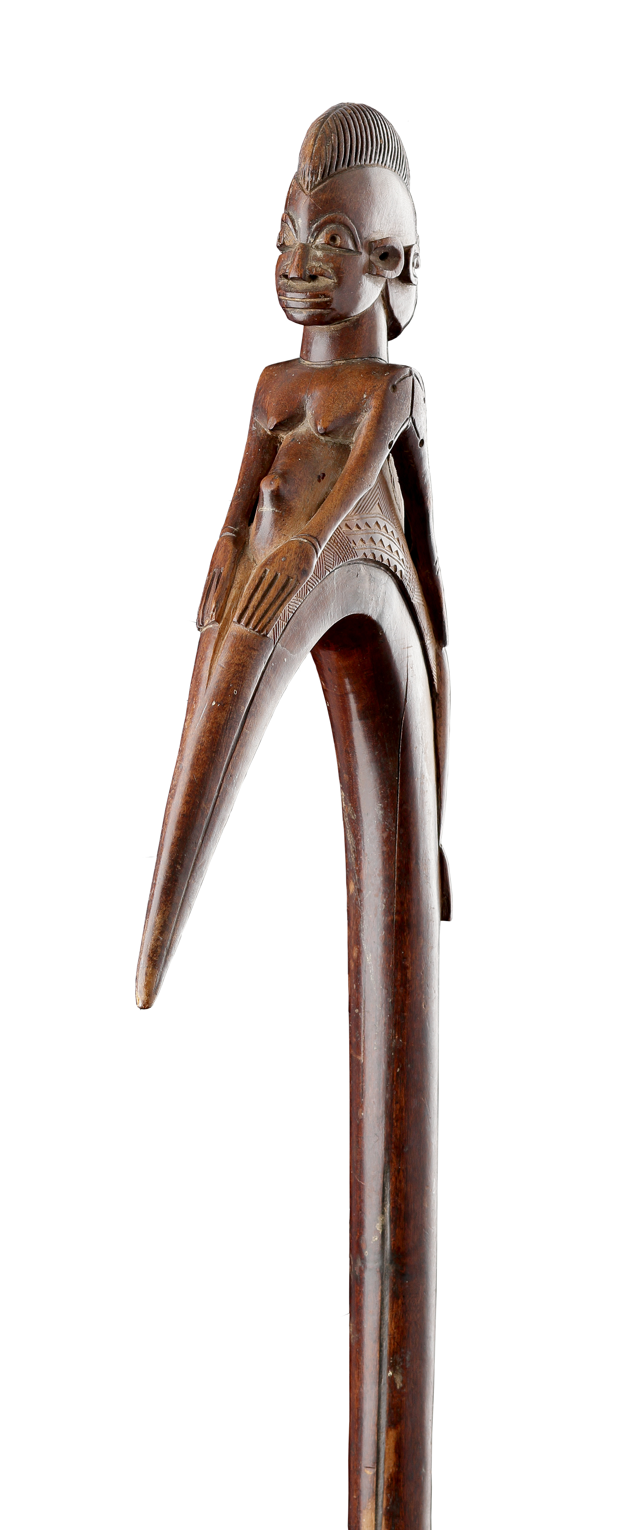 A Very Fine Carved Staff by Sikiré Kambiré (1896 - 1963) 