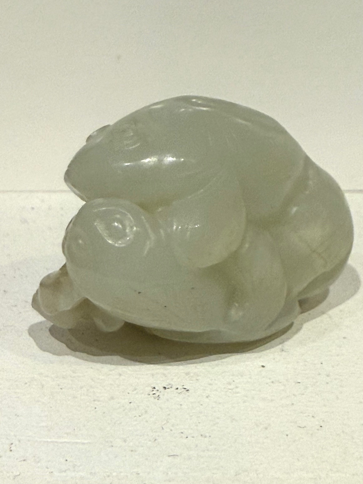 small pendant jade with two fish sculpted - China 19th century