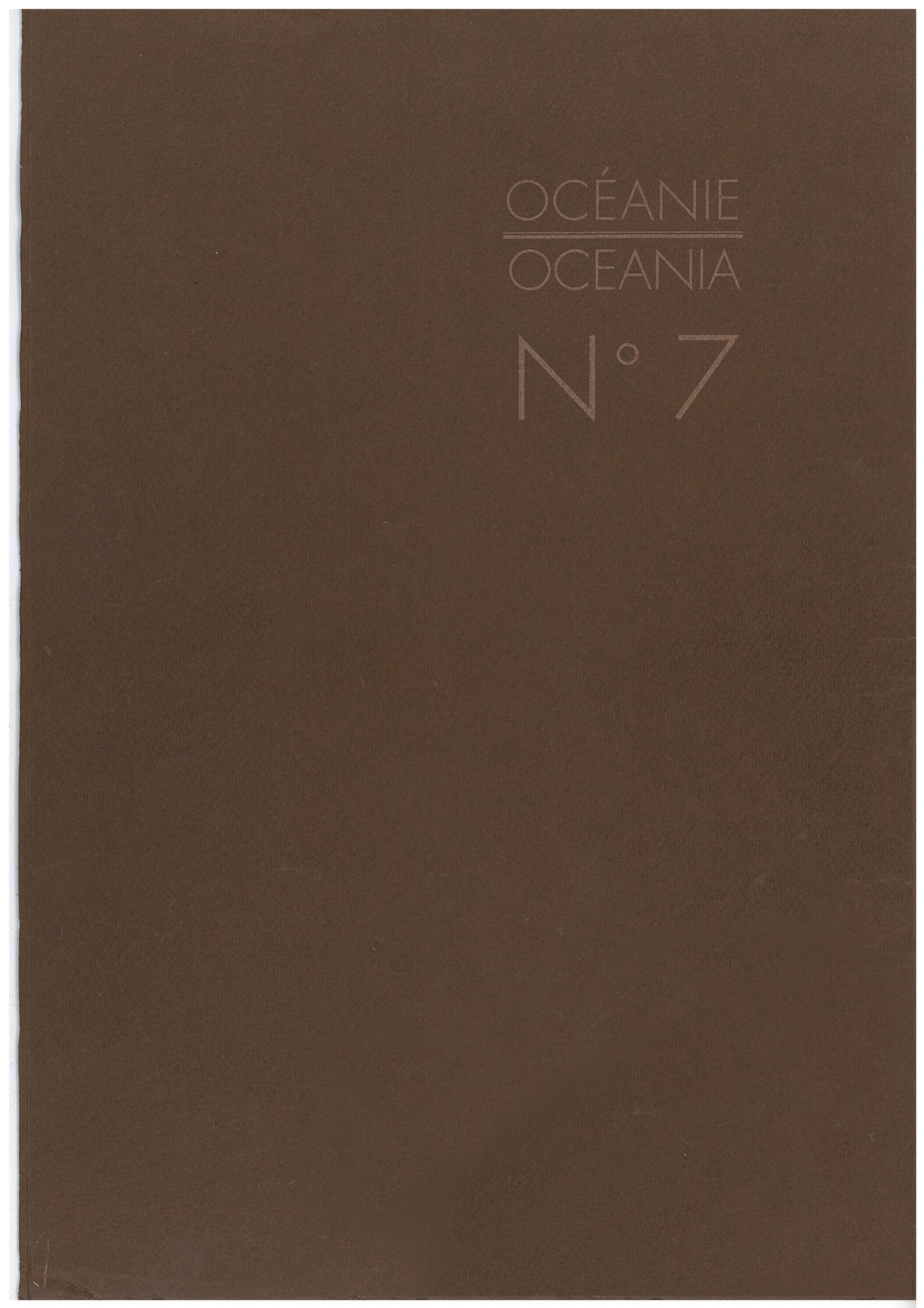 OCEANIA N°7. BARK AND BASKETRY