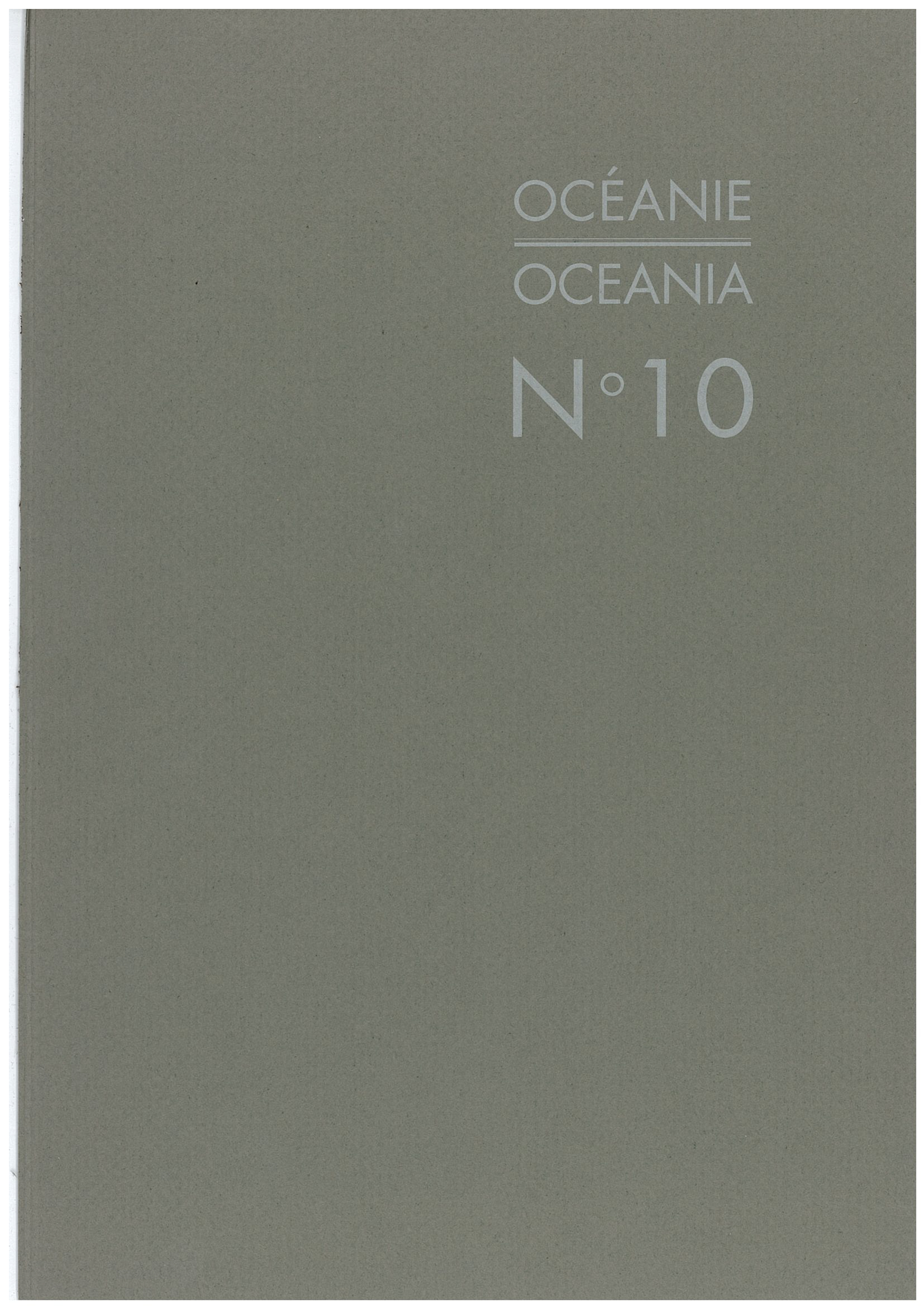 OCEANIA N°10. THE OCEANIC OBJECT.