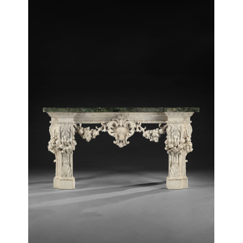 AN IMPORTANT GEORGE II PERIOD CARVED SIDE TABLE