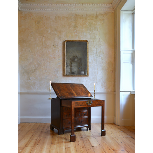 A rare burr walnut architects desk