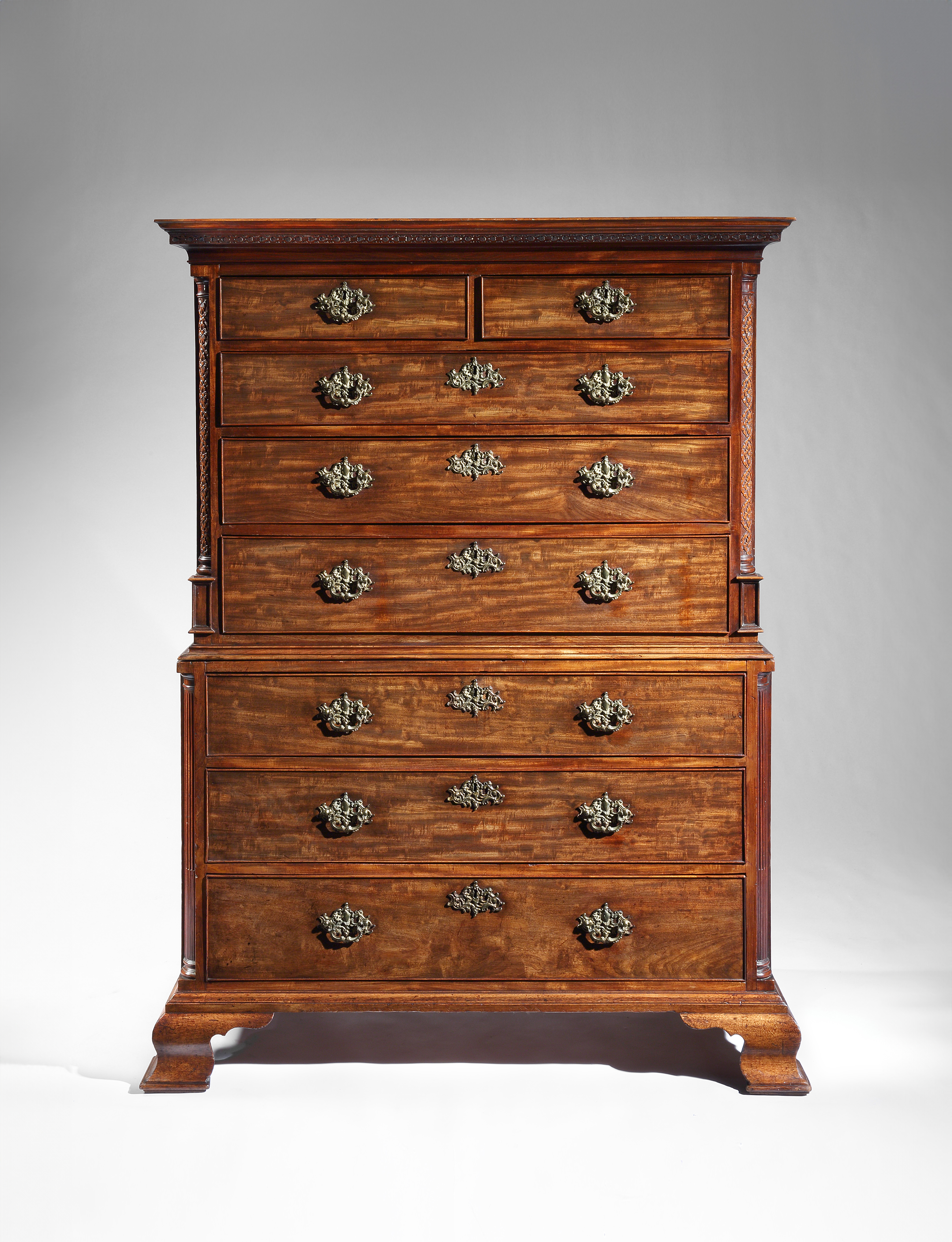 A Fine George III Period Mahogany Chest on Chest