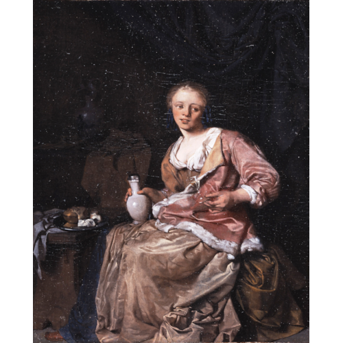 Young woman with wine glass