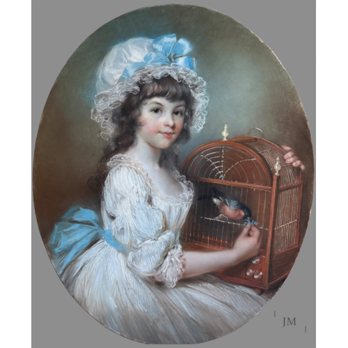 Portrait of Elizabeth Freeman (1779–1808), later Mrs Thomas Freeman-Heathcote, with her pet bullfinch