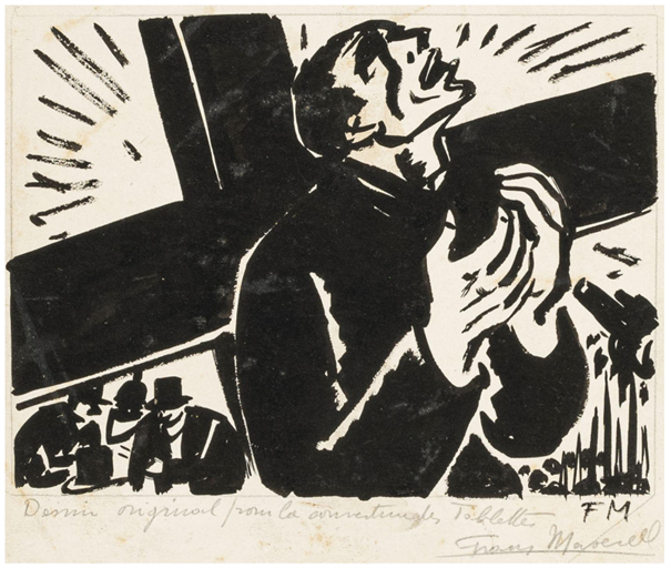 Beschuldigende met kruis, ca. 1918