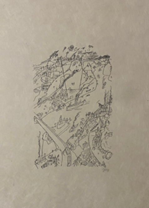Friedvolle Rheinlandschaft 1915/1916   