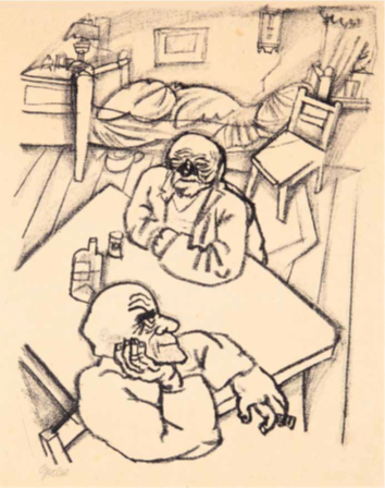 Zwei Männer, 1915/16