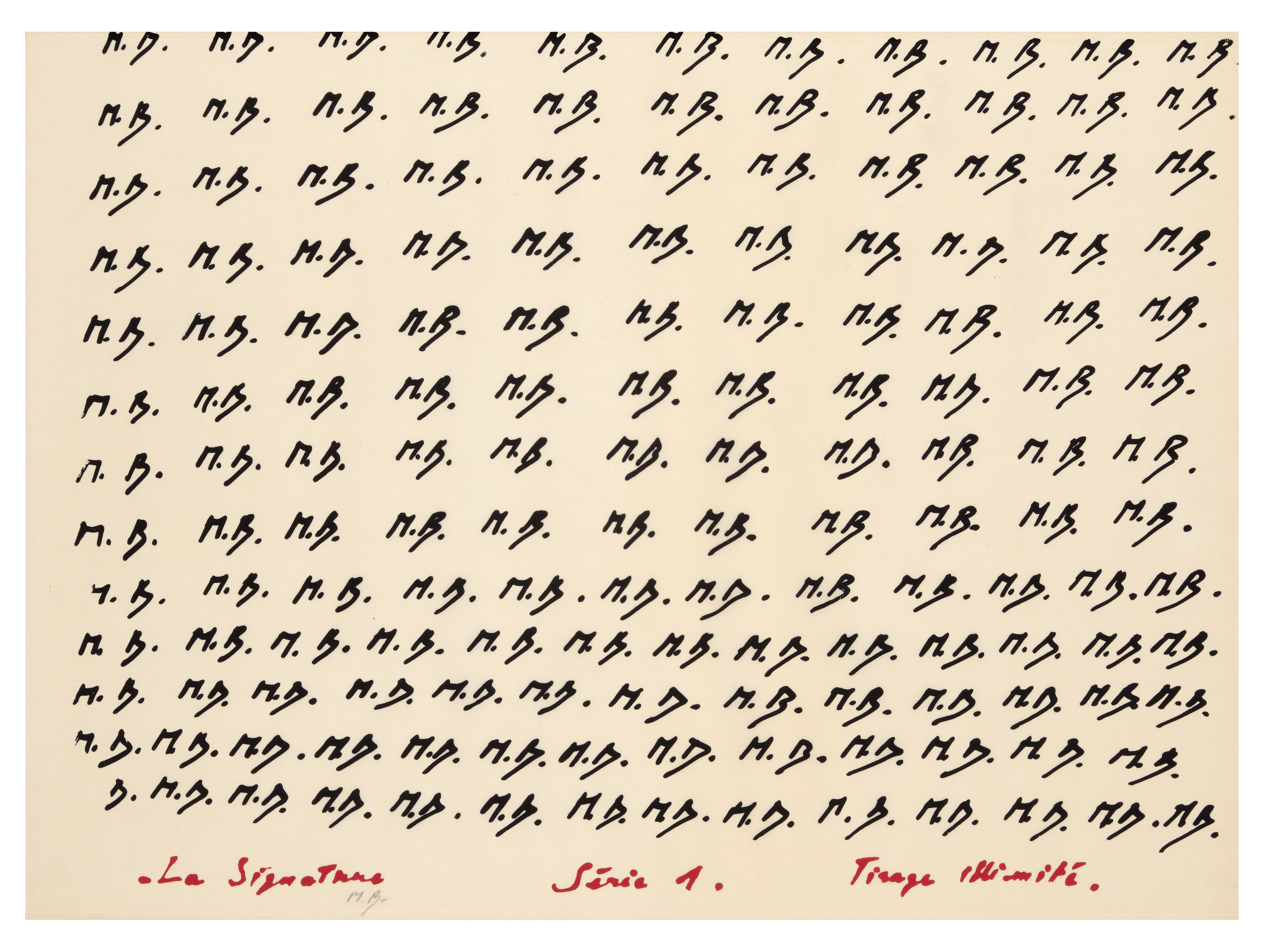 La Signature Série 1. Tirage illimité, 1969