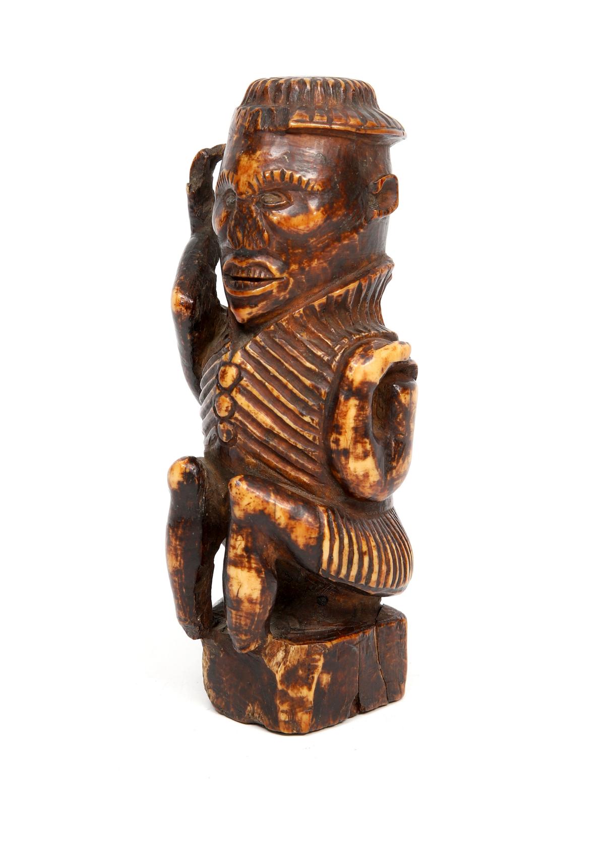 Staff Finial—Mvwala representing a Portuguese