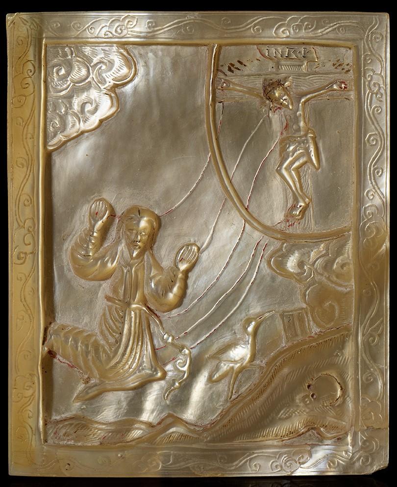A MOP plaque—St. Francis of Assisi Receiving the Stigmata
