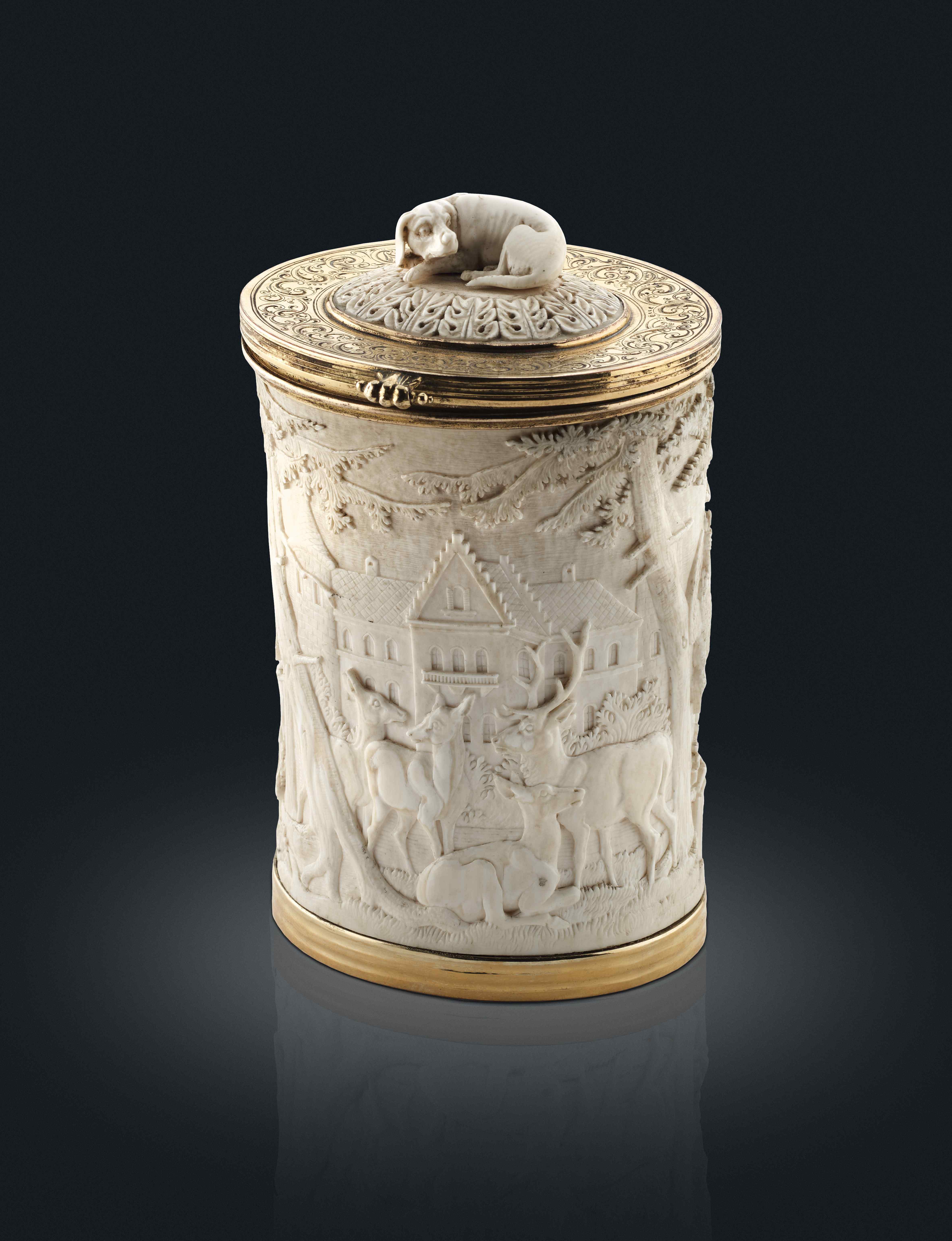 Ivory Cup with Hunting Scene