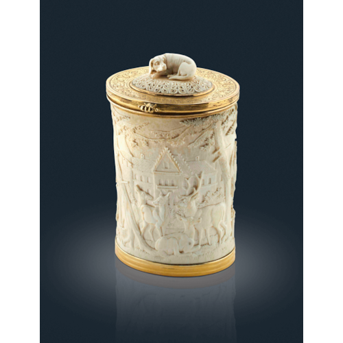 Ivory Cup with Hunting Scene