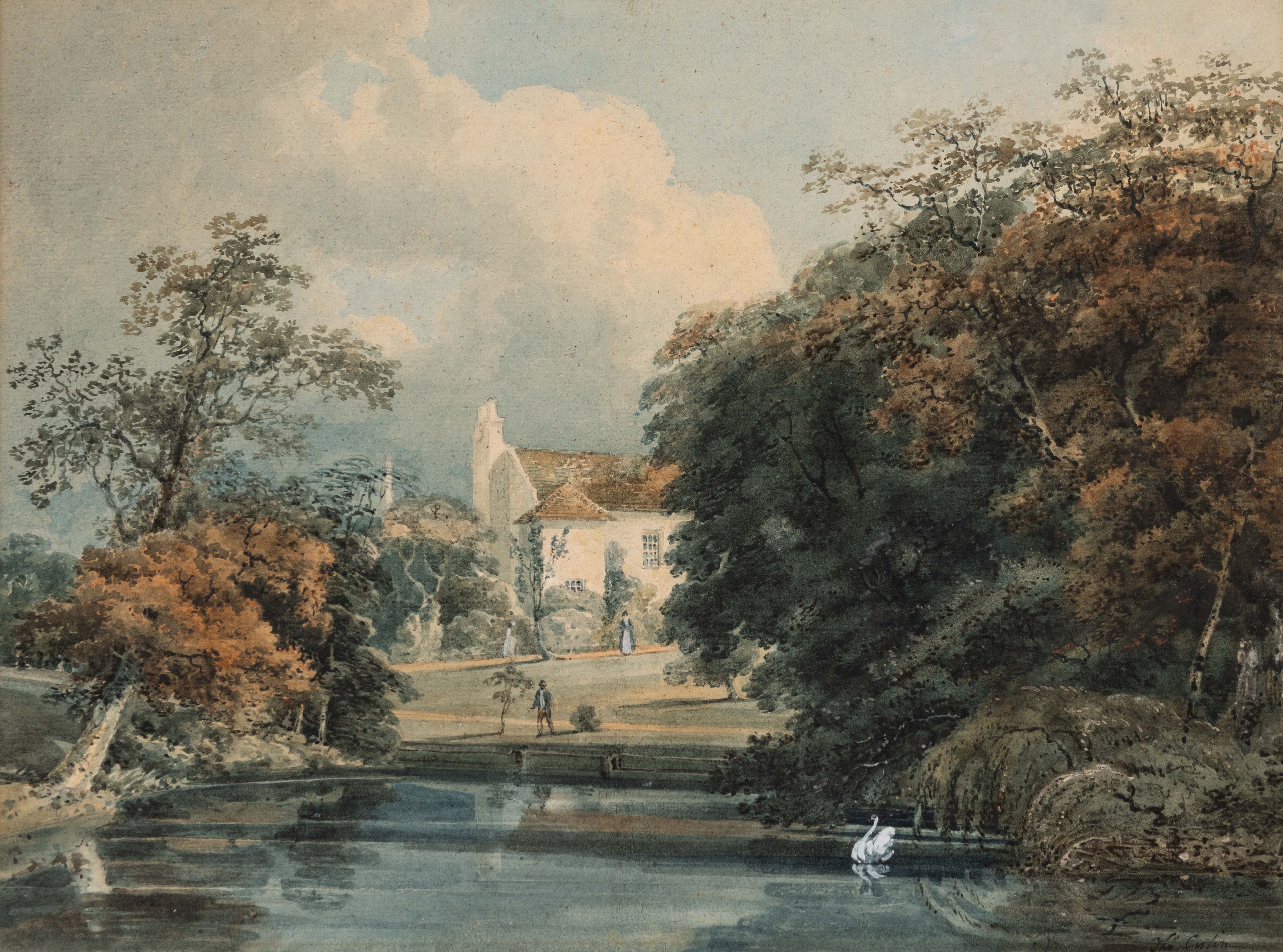 The North Front of Chalfont Lodge, Buckinghamshire, Seen from the Lake