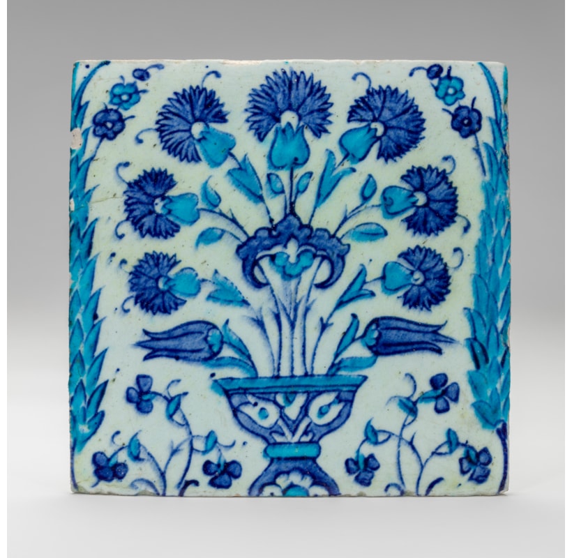 Innik Tile Iznik Tile with Vase of Flowers | MasterArt