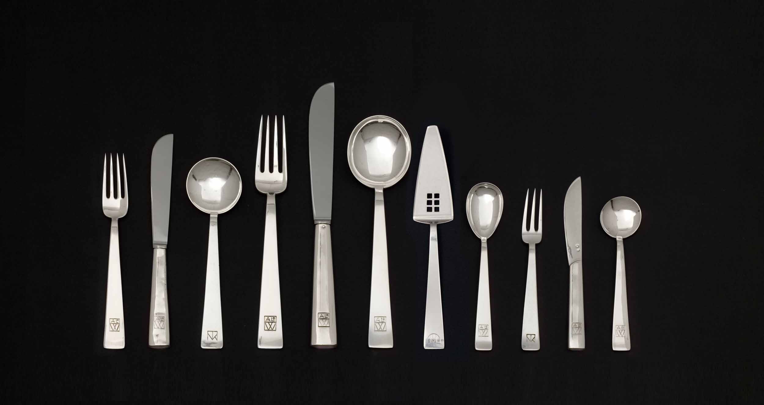Josef Hoffmann / Alexander Sturm - 181-Pice Set of Silver Cutlery ...