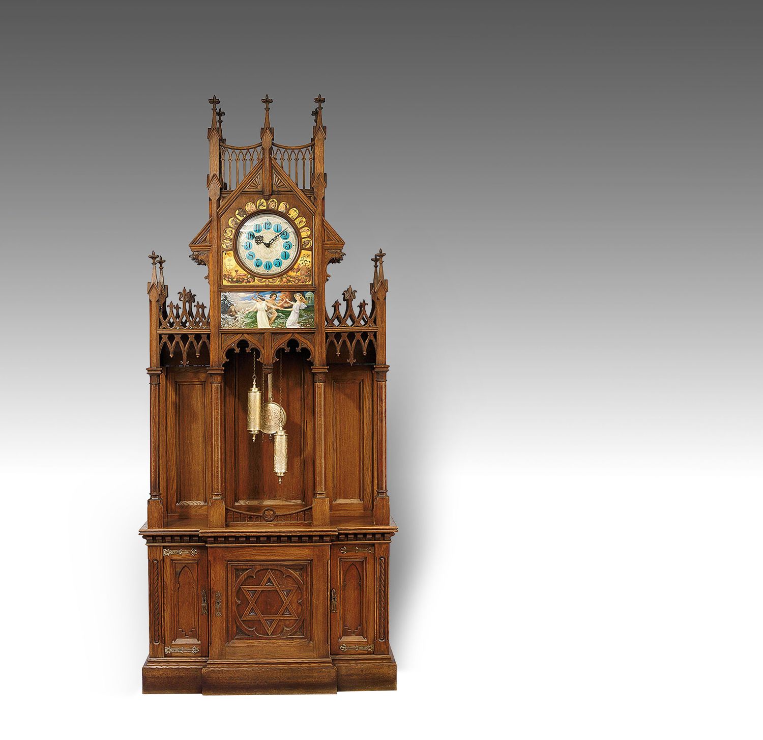 LARGE NEO-GOTHIC HALL CLOCK | MasterArt