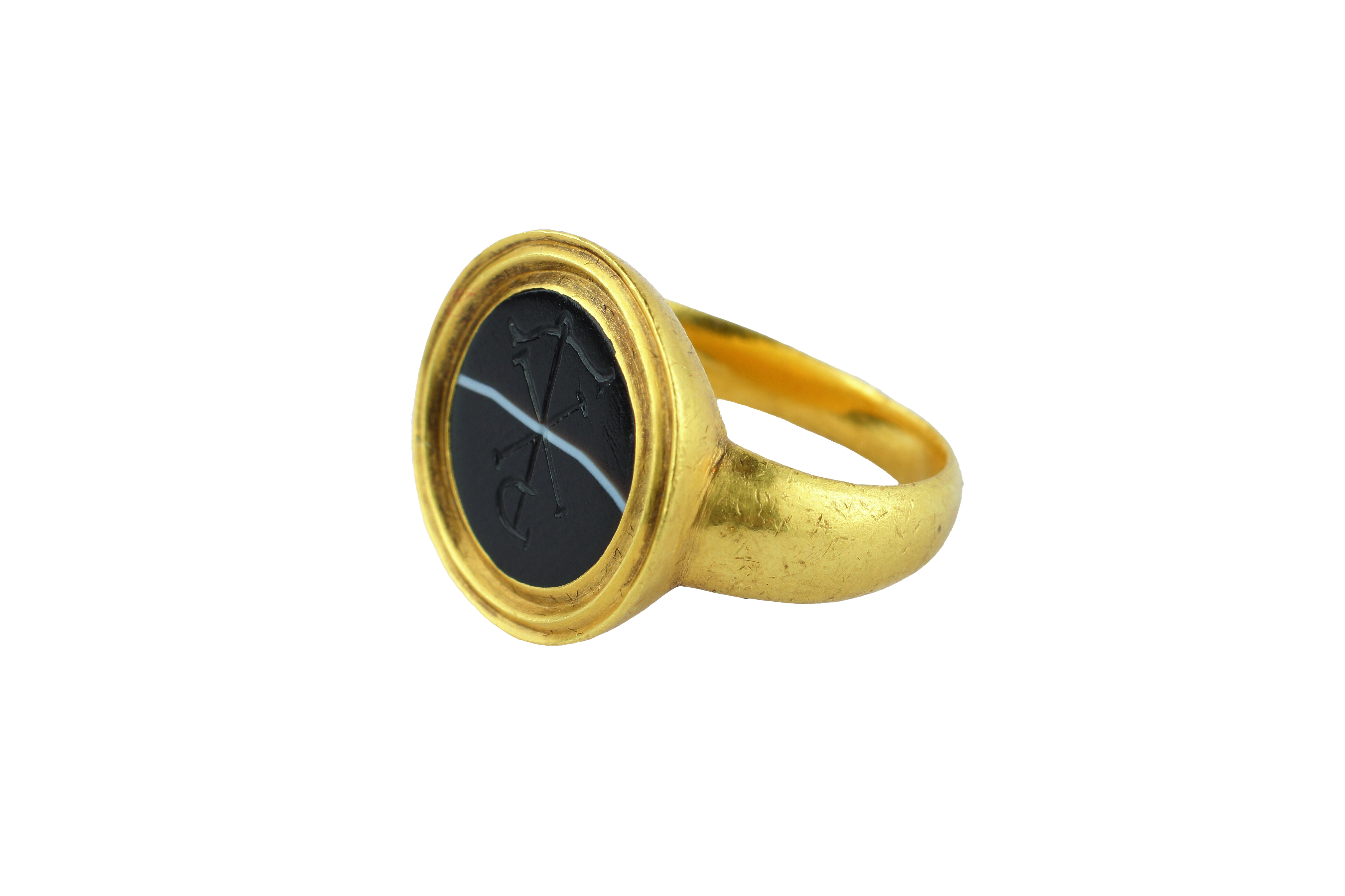 A Banded Agate Intaglio Engraved with the Chi-Rho Symbol | MasterArt