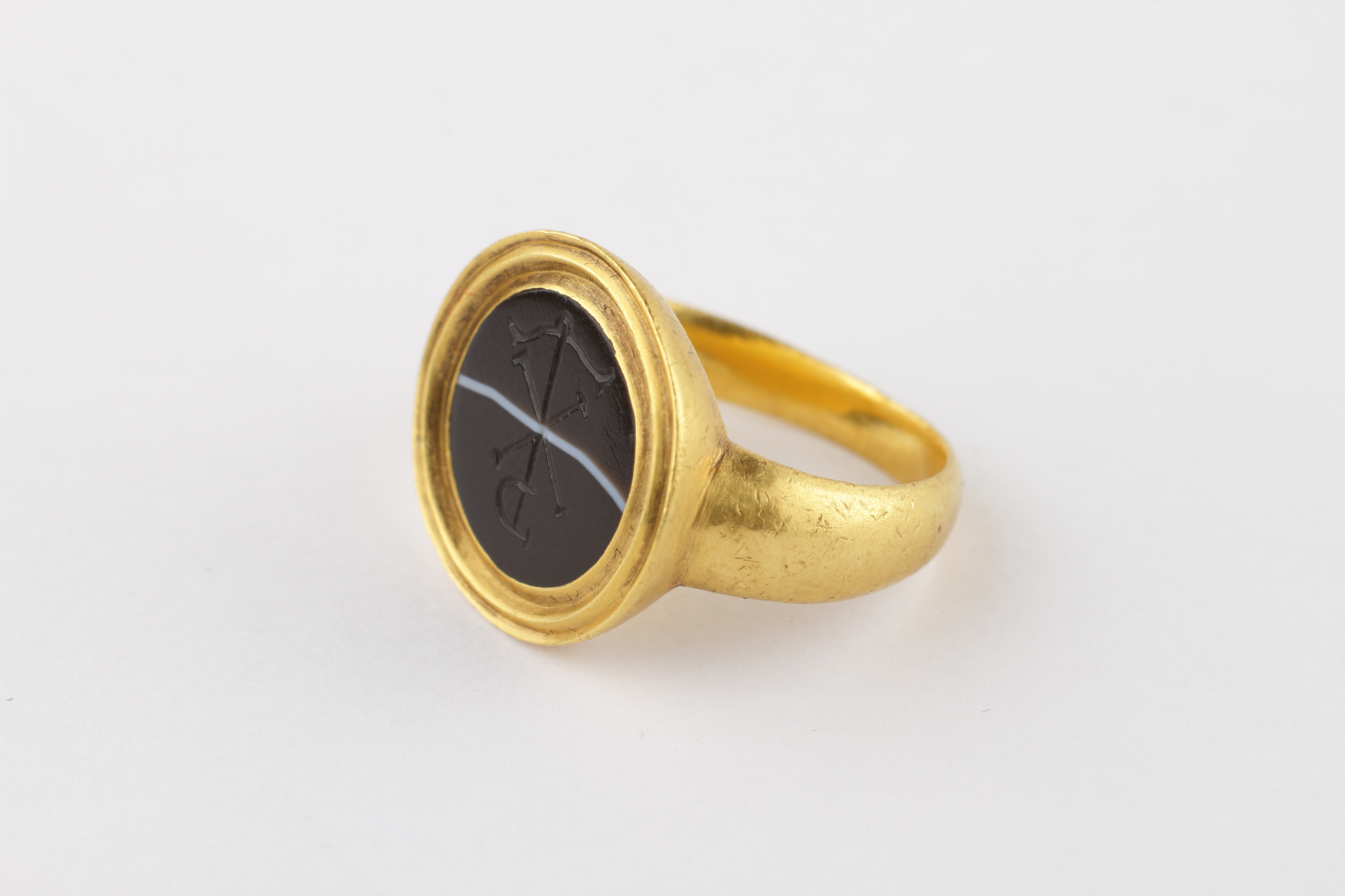A Banded Agate Intaglio Engraved with the Chi-Rho Symbol | MasterArt