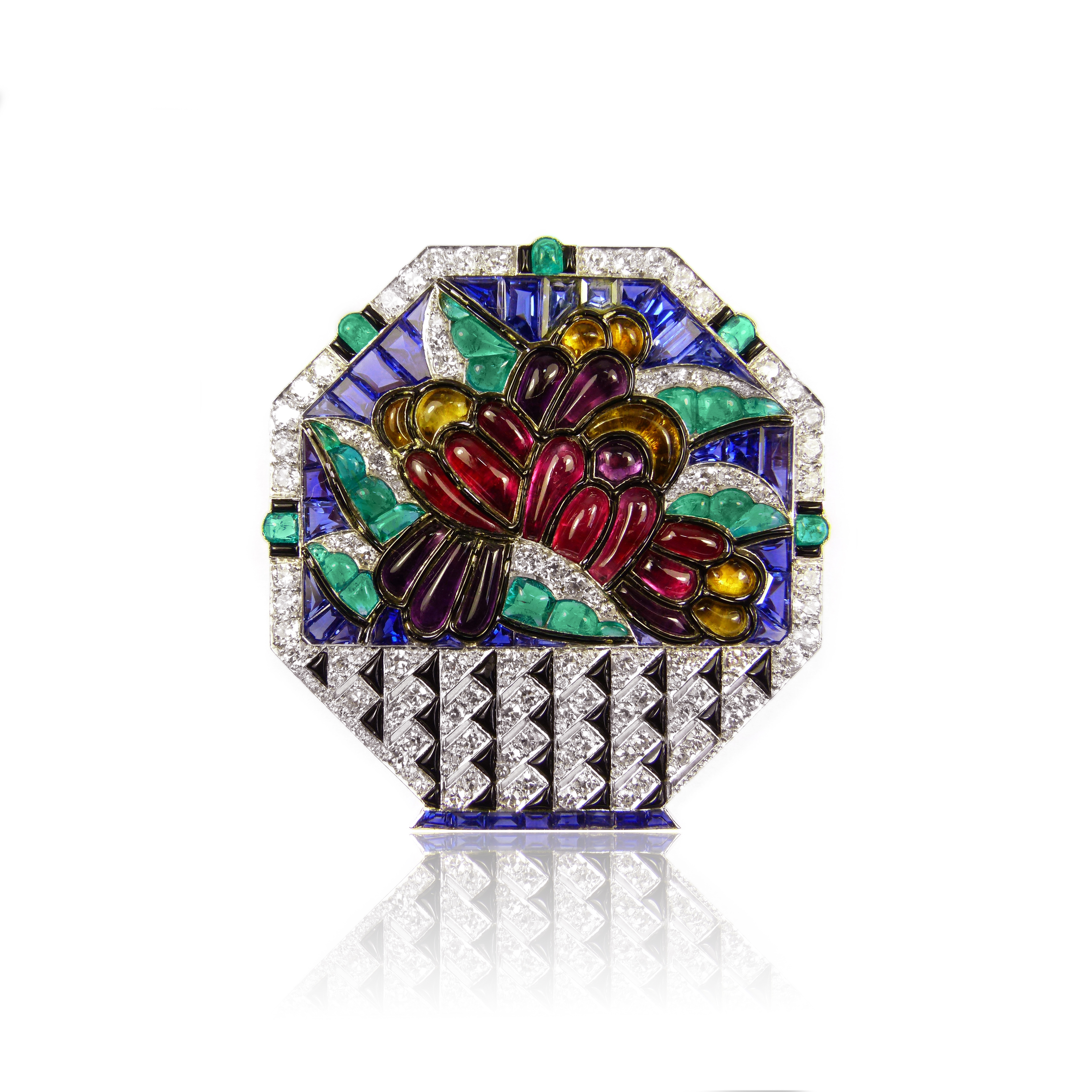 19th century enamel and gold articulated panel bracelet by Falize ...