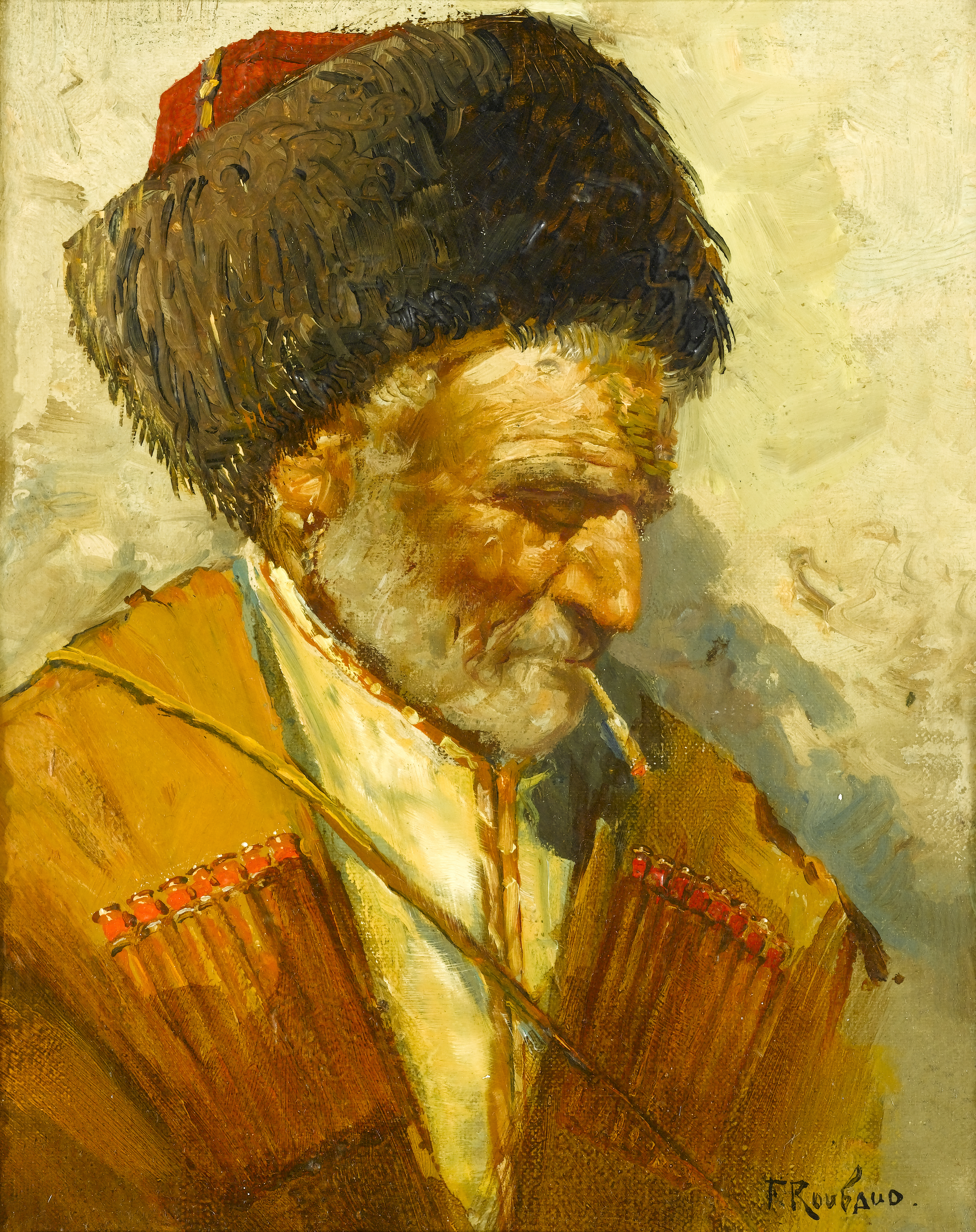 Franz Alekseevich Roubaud - Study of a Cossack | MasterArt